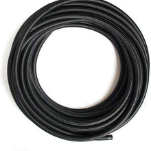 Lizudian 10 Feet Black AN12 Nylon Braided Fuel Oil Gas Line Hose 12AN