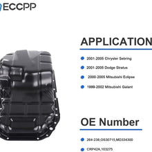 ECCPP 264-238 Engine Oil Pan 2001-2005 for Ch-rysler Sebring 2001-05 for D-odge Stratus 2.4L