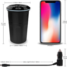 Gulaki Car Diffuser Essential Oils - Multifunction Cool Mist Car Humidifier with 2 USB Port and 1 Car Charger Socket (Black)