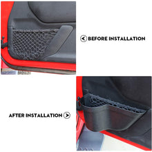 RT-TCZ for Jeep JK Front Door Side Insert Storage Box Pilot Passenger Storage Tray Organizer Front Door Mesh Storage Box for 2011-2018 Jeep Wrangler JK JKU Black