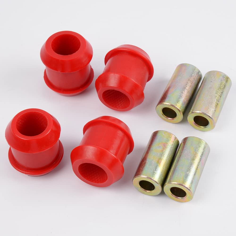 Front Upper Control Arm Urethane Bushing Kit 1988-1991 1989 1990 Replacement For Honda CIVIC CRX EF Red Part # 8-209