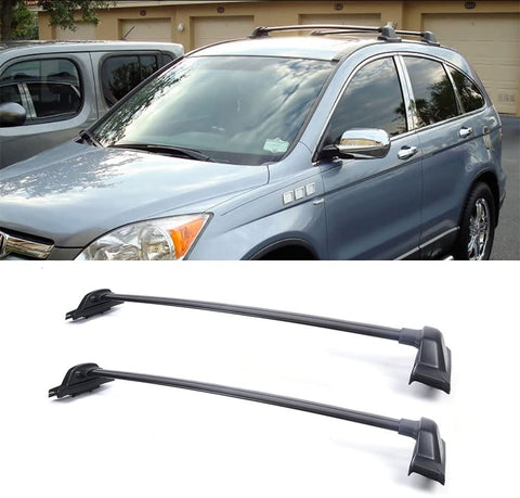 Hisokite 1 Pair Black Aluminum Roof Rack Cross Bars Top Rail Carries For 07-11 Honda CR-V