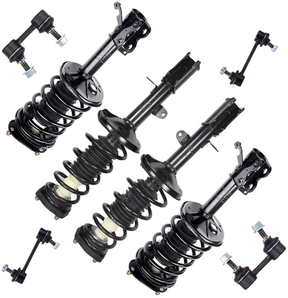 Aintier 8 PCS Strut Suspension kit Front and Rear pair Strut Spring Assembly Stabilizer Bar Link Kit Replacement for 1998-2002 Chevrolet Prizm 1993-1997 Geo Prizm 1993-2002 Toyota Corolla