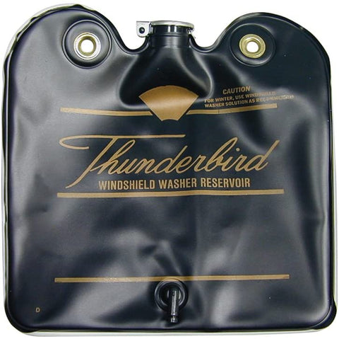 Windshield Washer Bag/Fluid Reservoir Black with Gold Script 1966 Thunderbird (C6SZ-17618US)