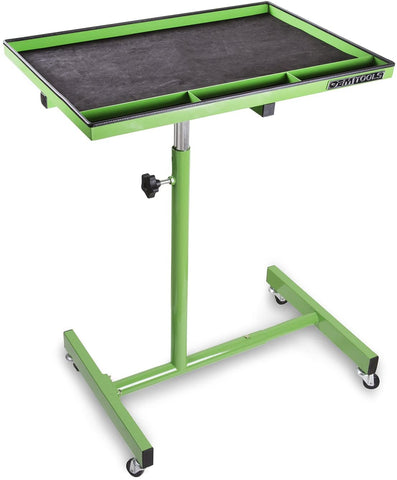 OEMTOOLS 24616 Portable Tear Down Tray | Perfect Work Surface for Mechanics and Home Garages | 55-Pound Capacity, Heavy Duty Steel Construction | Rubberized Corners Won’t Scratch Cars | Green