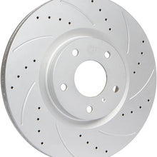 [Front Kit] GT//Rotors Performance Brake Disc Rotors & Ceramic Pads for Toyota Corolla [09-19] Matrix [09-14] Scion xD [08-14] Pontiac Vibe [09-10]