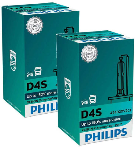 PHILIPS Xenon X-TremeVision Gen2 +150% D4S HID Xenon Two (2x) Bulbs 42402XV2C1