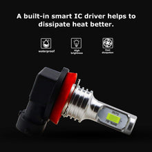 H11 H8 LED Bulbs 6000k Super Bright Fog Light High Power 3030 CSP Replacement for Cars,Trucks, SUVs, Vans 2pcs Ice-Bule