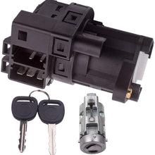 Ignition Lock Cylinder w/2 Keys Fits for Chevy Malibu Impala Olds Alero Pontiac Grand Am Repalces OEM 12458191 12533953 15822350 19168637 25832354 10008