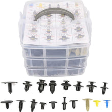 LUJUNTEC 650Pcs Bumper Retainer Clips Auto Fasteners Rivet Clips Body Fastener Kit with Plastic Box