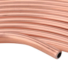 Copper Brake Line Hose Tubing Coil Roll- Fuel Line Tube Coil Transmission Line Tube Oil Brake Hose, Clutch Hose, Brake Copper Pipe with fittings (25 Ft 3/16" + 25 Ft 1/4")