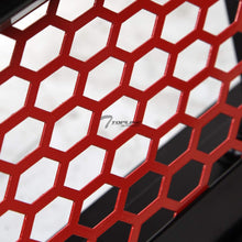 Topline Autopart Cargo Basket Carrier Rack Style Truck Bed Chase Rack Roll Bar With Red Honeycomb Mesh Cage For 07-13 Chevy Silverado/GMC Sierra 1500/07-14 2500/3500 (Matte Black)