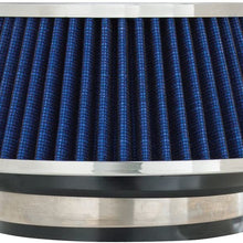 Spectre Universal Clamp-On Air Filter: High Performance, Washable Filter: Round Reverse Tapered; 3 in/3.5 in/4 in Flange ID; 2.625 in (67 mm) Height; 6 in (152 mm) Base; 4.75 in Top, SPE-8161