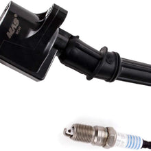 Ignition Coil DG508 and Motorcraft Spark Plug SP479 for Ford 4.6L 5.4L V8 DG457 DG472 DG491 CROWN VICTORIA EXPEDITION F-150 F-250 MUSTANG LINCOLN MERCURY EXPLORER 3W7Z-12029-AA (Set of 8 BLACK)