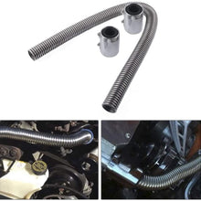 36" Universal Stainless Steel Radiator Flexible Coolant Water Hose Kit with Caps Anti-corrosion Radiator Cover