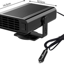 Car Fan Heater, 12V / 24V 120W Fan Heater Auto Heater Portable Defroster Demister Auto Air Purification (Black,24V)
