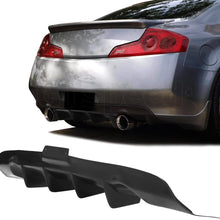 GT-Speed for 03-06 Infiniti G35 Coupe Only 4-Fins JDM Style Rear PU Bumper Diffuser Add-on Lip