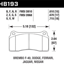 Hawk Performance HB193F.670 HPS Performance Ceramic Brake Pad
