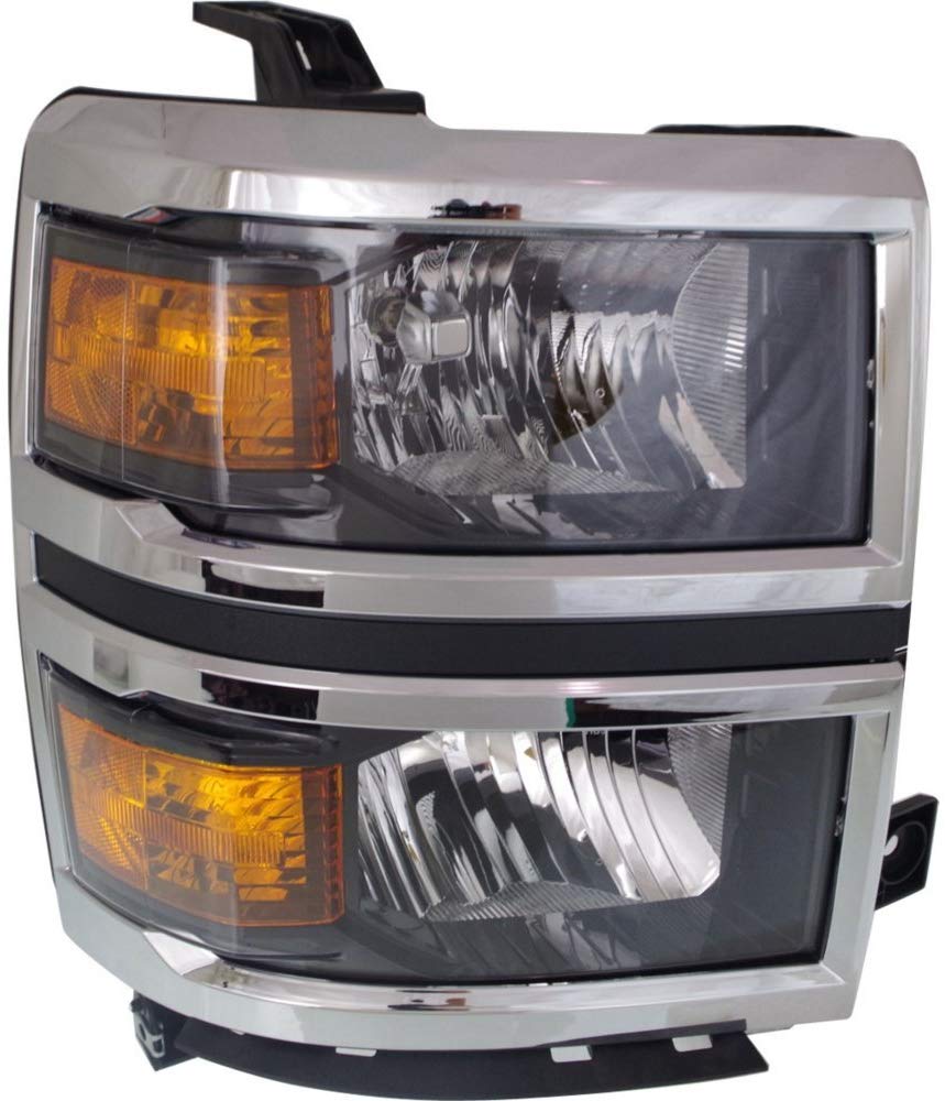 Headlight for Chevrolet Silverado 1500 14-15 RH Assembly Halogen WT/LT Models CAPA Certified