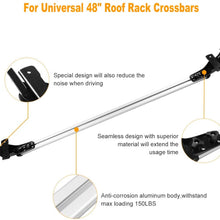 NOTUDE Adjustable 48" Roof Rack fit for Chevy Cruze 2010-2017,2006-2011 2014-2017 for Chevy Impala,2006-2010 2013-2017 for Chevy Malibu Rooftop Crossbars Cargo Carrier - Max Load 150LBS