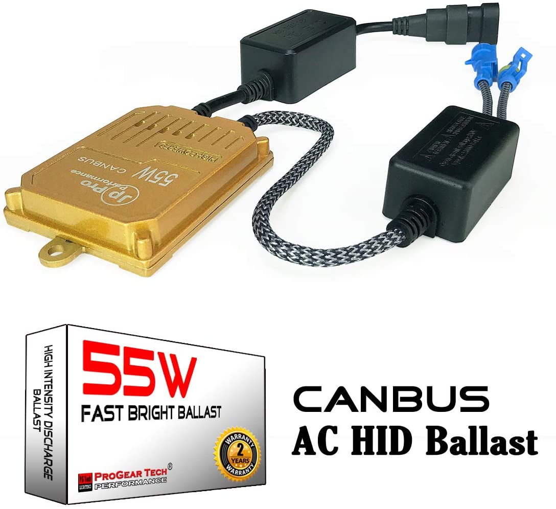 55W Heavy Duty Fast Bright AC Digital CANBUS HID Xenon Replacement Ballast for 12V Vehicles Aftermarket HID System (Pack of 1)