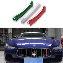 JUNLELI Exterior Accessories Front Grille Decorative Moulding Kits for Maserati Ghibli 2014-2017 Grill Inserts Trim Covers Car Styling(Pack of 3)
