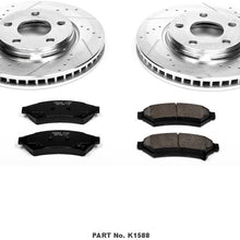 Power Stop K1588 Front Brake Kit with Drilled/Slotted Brake Rotors and Z23 Evolution Ceramic Brake Pads
