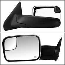 DNA Motoring TWM-012-T999-CH-SM+DM-074 Pair of Towing Side Mirrors + Blind Spot Mirrors