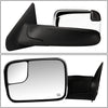 Replacement for Ram 1500/2500/3500 Heated Power Smoked Signal Folding Chrome Towing Side+Circle Blind Spot Mirror