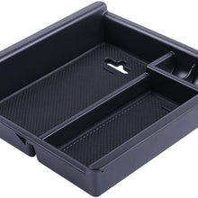 JDMCAR Compatible with Tacoma 2016-2019 2020 Center Console Organizer Insert ABS Black Materials Tray, Armrest Box Secondary Storage
