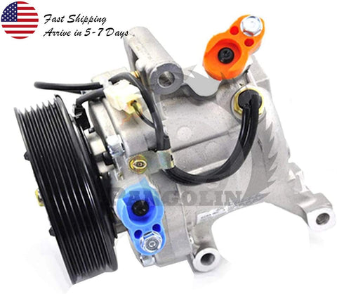 447260-5613 447280-3140 Air Conditioner Compressor AC Compressor with Clutch Assy for Toyota Passo Daihatsu Terios 07-10 Air Conditioning Compressor Spare Parts with 3 Month Warranty