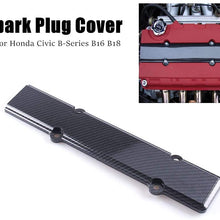 RASNONE Engine Valve Carbon Fiber Style Spark Plug Cover B-Serie Stiker Fit for Honda Civic B16 B18 EA001-C
