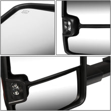 Right Side Black Power Heated Smoked LED Turn Signal Lamp Side Towing Mirror Replacement for Silverado Sierra K2XX 14-17