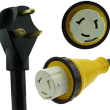 NUSET RV dogbone Adapter 30 amp Male to 50 amp Female Locking Connector