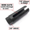 kmdiesel 3/8-Inch Drive by 7/8-Inch (22mm) Vacuum Offset Oxygen Sensor Socket with Normal Side Wire Cutout All Vehicle O2 Removal and Installation (3/8 Drive by 7/8 (22mm) Vacuum Normal Cutout)