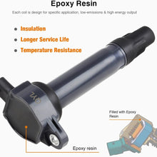 QYL Pack of 4Pcs Ignition Coils Replacement for Dodge Avenger Caliber Journey/Jeep Compass Patriot #UF557 5C1644 4606824AB CUF557