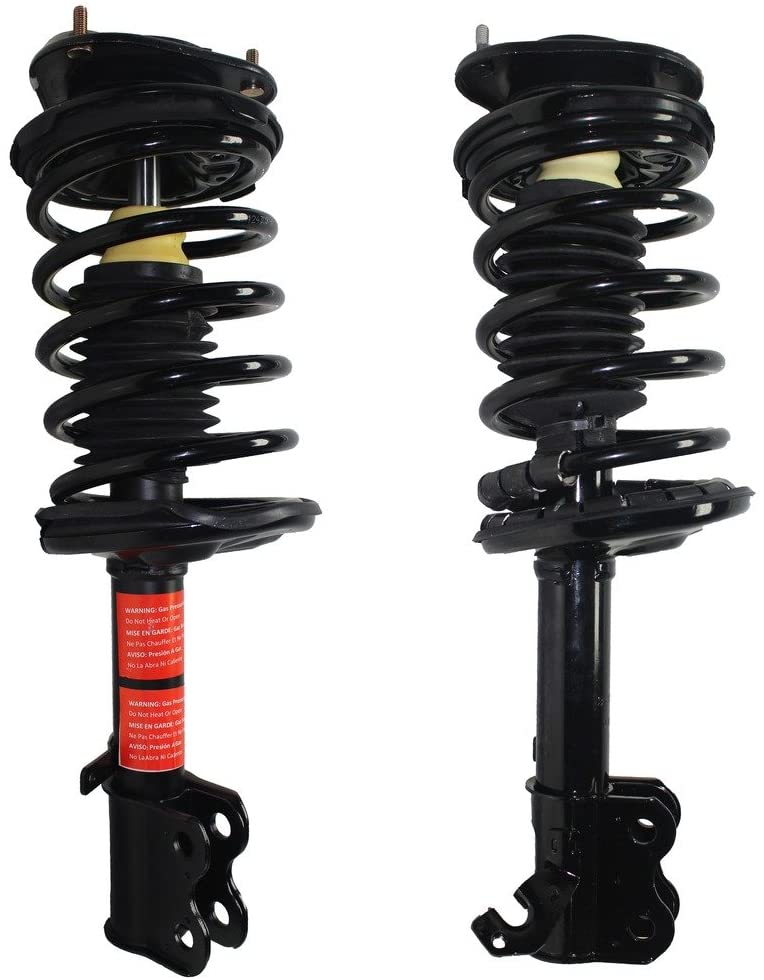 Detroit Axle - Both (2) New Front Driver and Passenger Side Complete Strut & Spring Assembly for 1993-2002 Toyota Corolla & Geo Prizm