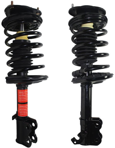 Detroit Axle - Both (2) New Front Driver and Passenger Side Complete Strut & Spring Assembly for 1993-2002 Toyota Corolla & Geo Prizm