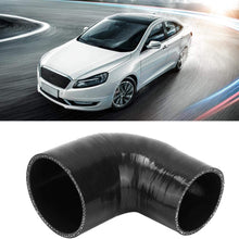 KIMISS Water Cooling Pipe, 2.5in-3in 90° Universal Silicone Engine Cooling Tank Water Connector Pipe