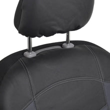 BDK Sideless Faux Leather Car Seat Covers, Front Seats Only – Two-Tone Front Seat Cover Set, Modern Design Compatible with Armrests, Universal Fit for Cars Trucks Vans & SUVs