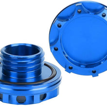 Engine Oil Filler Cap, Car Engine Oil Cap Cover Replacement Accessories fit for Honda B16 B18 B20 K20 K24 BK (Blue)