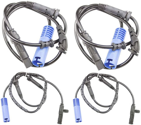 VCAUTO Set of 4 Front + Rear ABS Wheel Speed Sensors for 2002 2003 2004 2005 2006 2007 2008 Mini Cooper