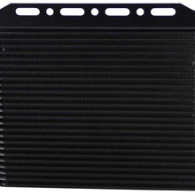Aluminum AN10 Trust Engine Oil cooler + Mounting Bracket Kit (15Row, Black)