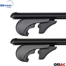 OMAC BOLDBAR Car SUV Black Roof Rack for Bike, Cargo, Luggage - Top Cross Bar Set - 2 Pieces 50" - Adjustable, Features Keyed Locking Mechanism