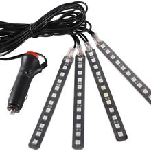 Suuonee Car RGB LED Strip Light, 12V, 4x12 SMD, for Car Interior, RGB, Blue, default (Blue)