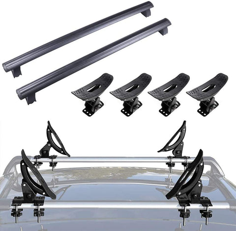 ANGLEWIDE Roof Saddle Rack Crossbars Fit for Jeep Grand Cherokee 2011-2019 (Not for SRT/Altitude models) Rooftop Carries Luggage Carrier - Max Load 150LBS
