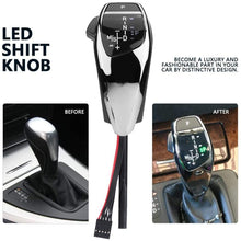 Qii lu LHD Automatic LED Shift Knob, LED Gear Shifter Lever for E46 E60 E61 E63 E64(Chrome Black)