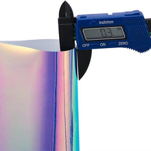 ATMOMO Laser Blue Holographic Vinyl Wrap Gloss Color DIY Air-Release Adhesive Film 53'' x 7.8''