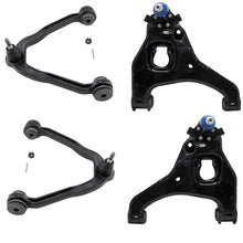 Detroit Axle - 4pc Front Lower & Upper Control Arms and Ball Joints Assembly Kit for 2WD Coil Spring Suspension - 1999-2006 Chevy Silverado/Sierra 1500 - [2007 Classic Chevy Silverado/Sierra 1500]