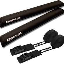 DORSAL Sunguard (No Fade) Aero Roof Rack Pads 28 Inch Wide 15 ft Long Straps Surfboard Kayak SUP